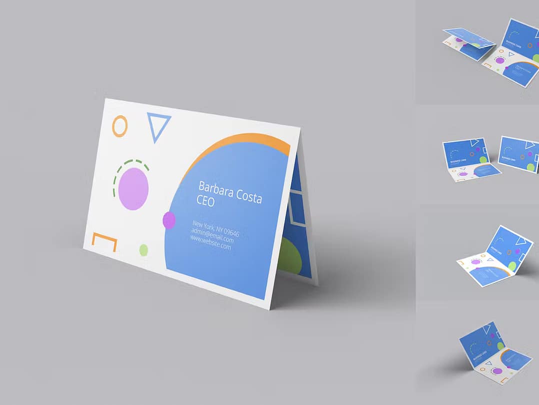 Folded Business Cards